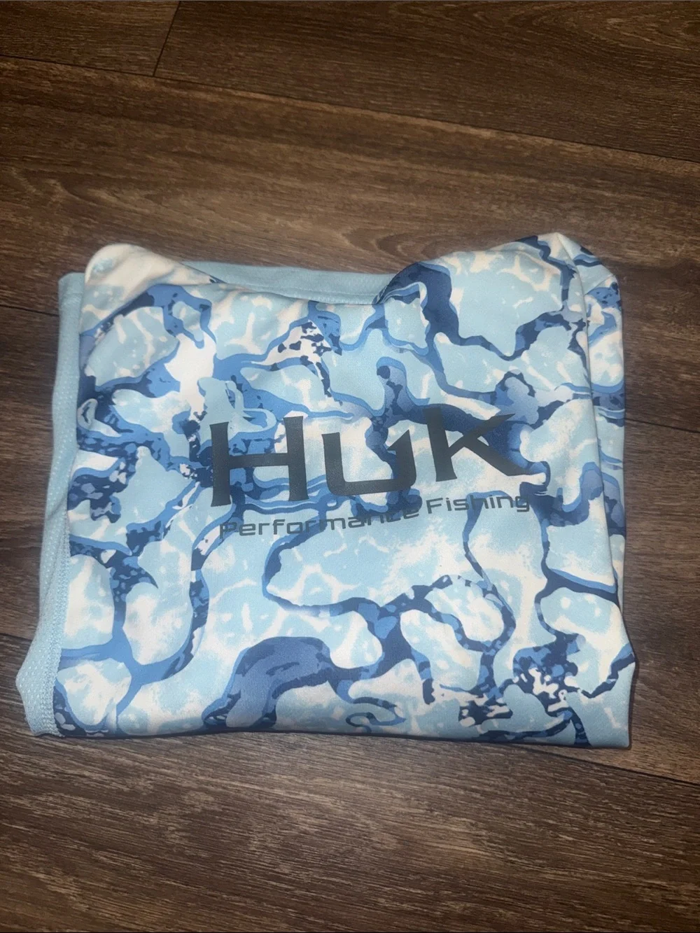 Huk Kids Light Blue Camo Hooded Rashguard